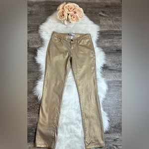 Jennifer Lopez Gold Straight Leg Jeans